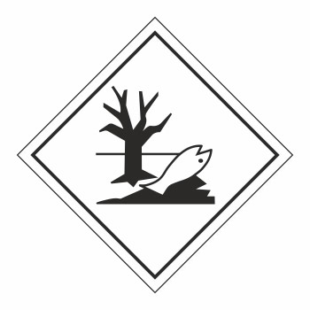 Знак перевозки опасных грузов «Вещество, опасное для окружающей среды» (светоотражающая пленка, 250х250 мм)